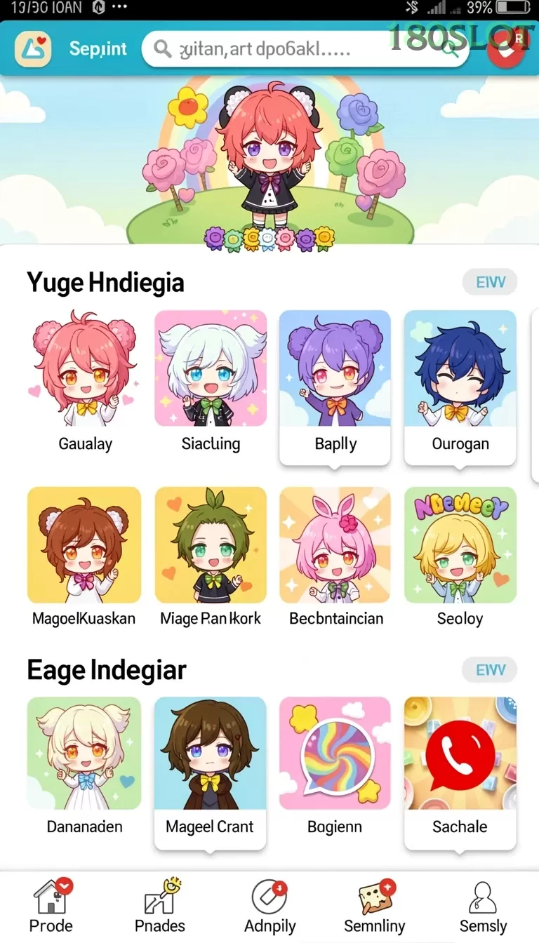 Cuplikan layar MEGA77 — halaman utama